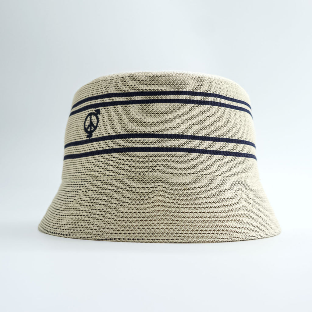 Sexhippies バケットハット ナチュラル セーラーハット ベージュ ネイビー STRIPED OG BUCKET