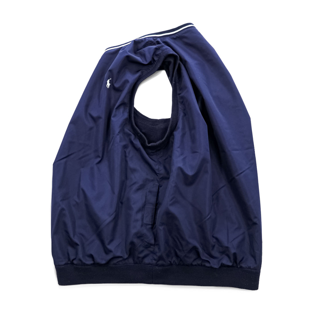 POLO GOLF Ralph Lauren 90年代 ヴィンテージ Vネック プルオーバー スポーツベスト L ネイビー メッシュ 防水  ピステ