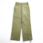 Dickies 80年代 USA製 ヴィンテージ ワークパンツ チノパンツ W32 L34 オリーブ カーキ グリーン 65/35 ツイル センタープレス 白タグ