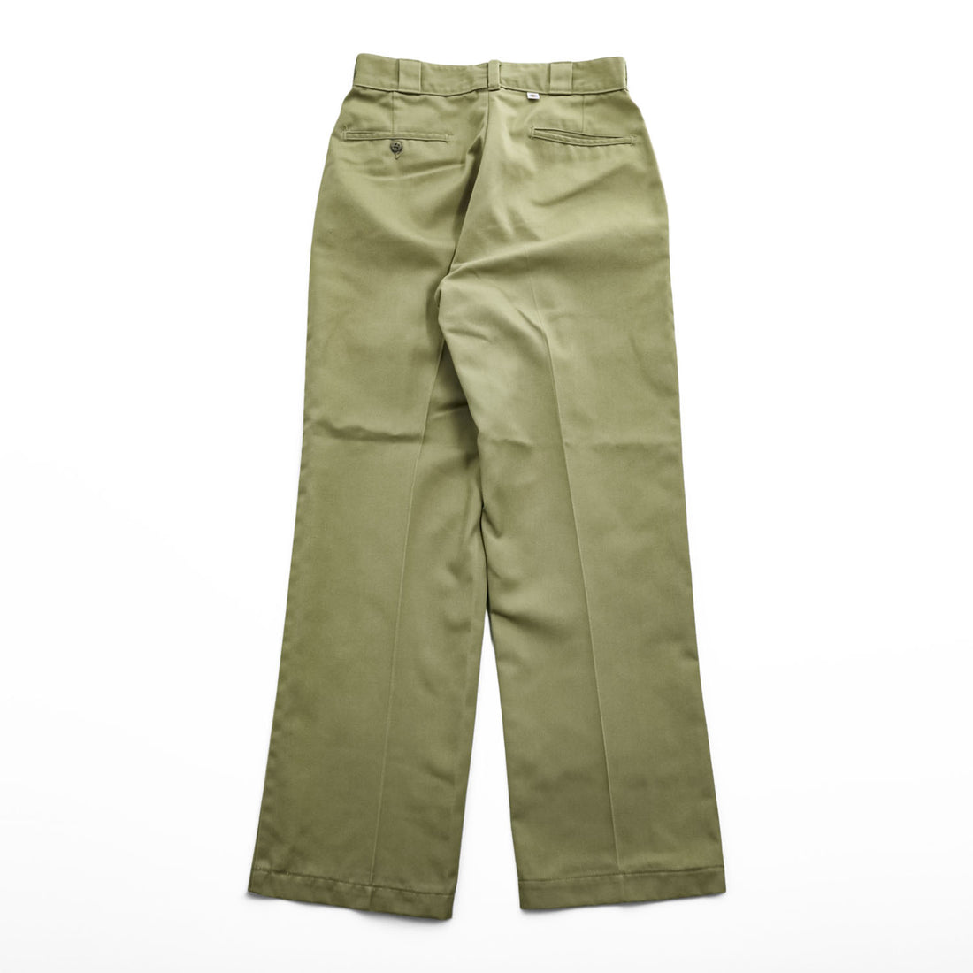 Dickies 80年代 USA製 ヴィンテージ ワークパンツ チノパンツ W32 L34 オリーブ カーキ グリーン 65/35 ツイル センタープレス 白タグ