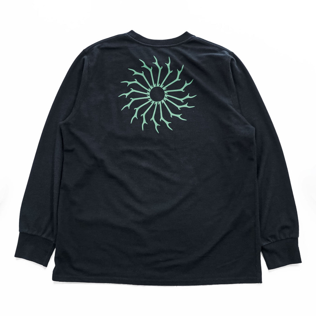 South2 West8 日本製 ロングスリーブ ポケット Tシャツ L/S Round Pocket Tee Circle Horn 長袖 ロンT M ブラック バックプリント PU548