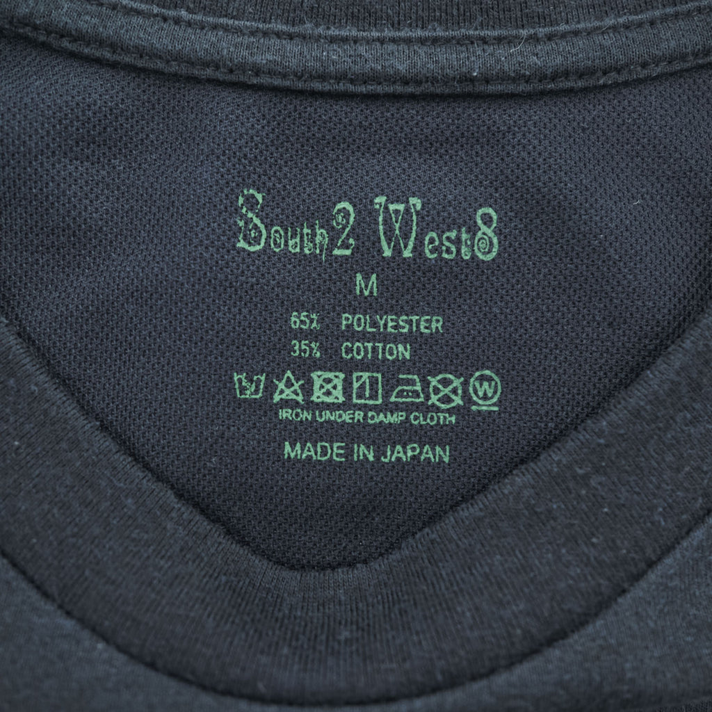 South2 West8 日本製 ロングスリーブ ポケット Tシャツ L/S Round Pocket Tee Circle Horn 長袖 ロンT M ブラック バックプリント PU548