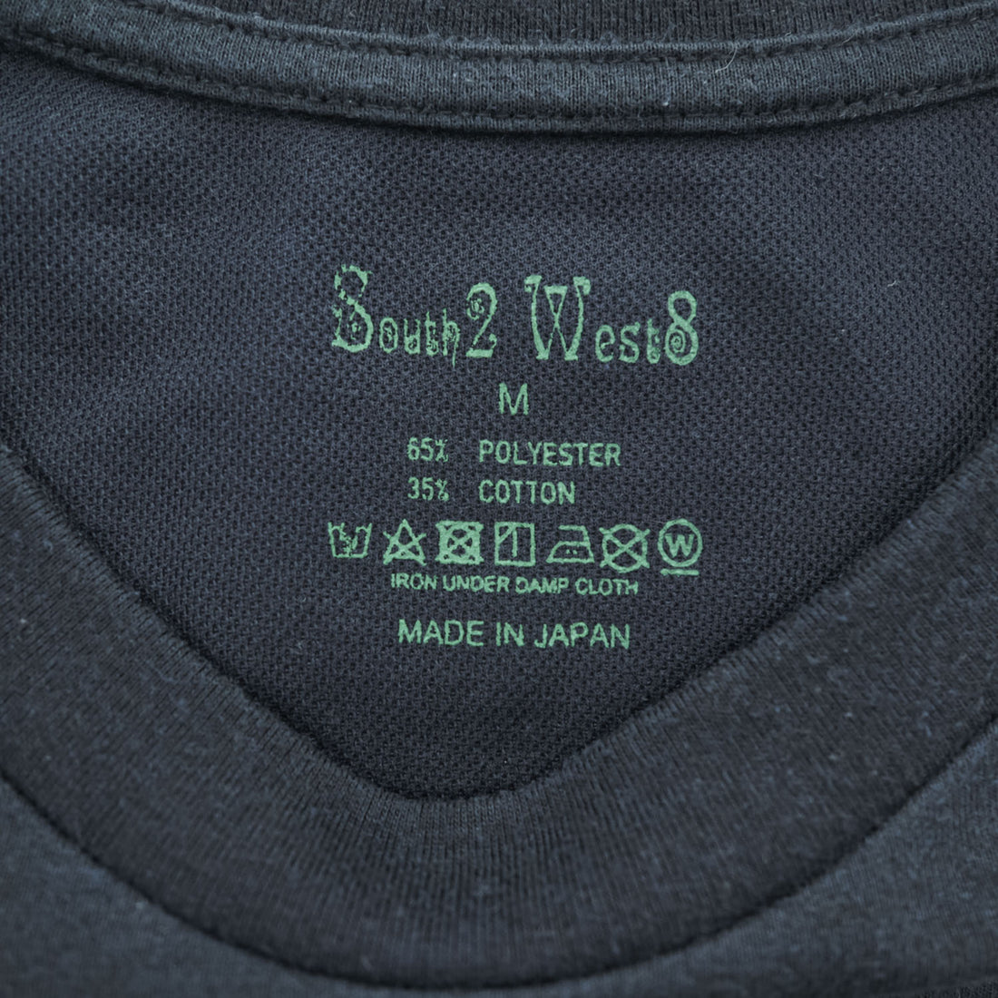 South2 West8 日本製 ロングスリーブ ポケット Tシャツ L/S Round Pocket Tee Circle Horn 長袖 ロンT M ブラック バックプリント PU548