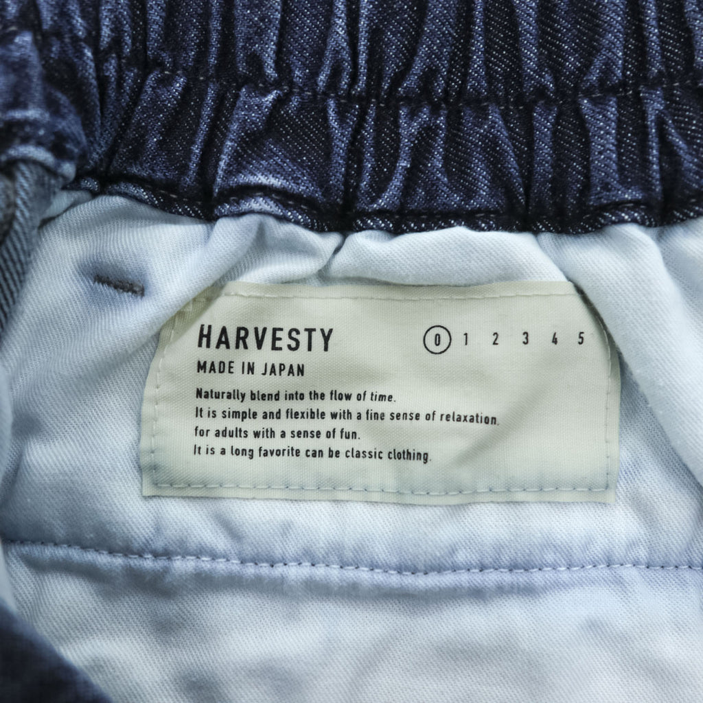 HARVESTY 日本製 サーカスパンツ デニム ワイド バルーンパンツ S インディゴ ブルー 2タック プリーツ A11801-18