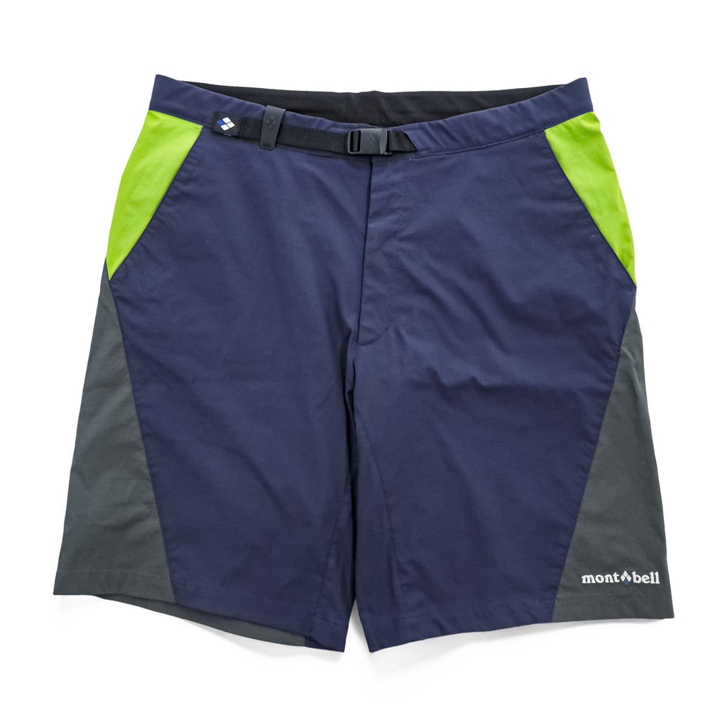 mont-bell キャニオンショーツ ナイロン ショートパンツ ハーフパンツ L ネイビー ストレッチ リップストップ ベルト付 1105529