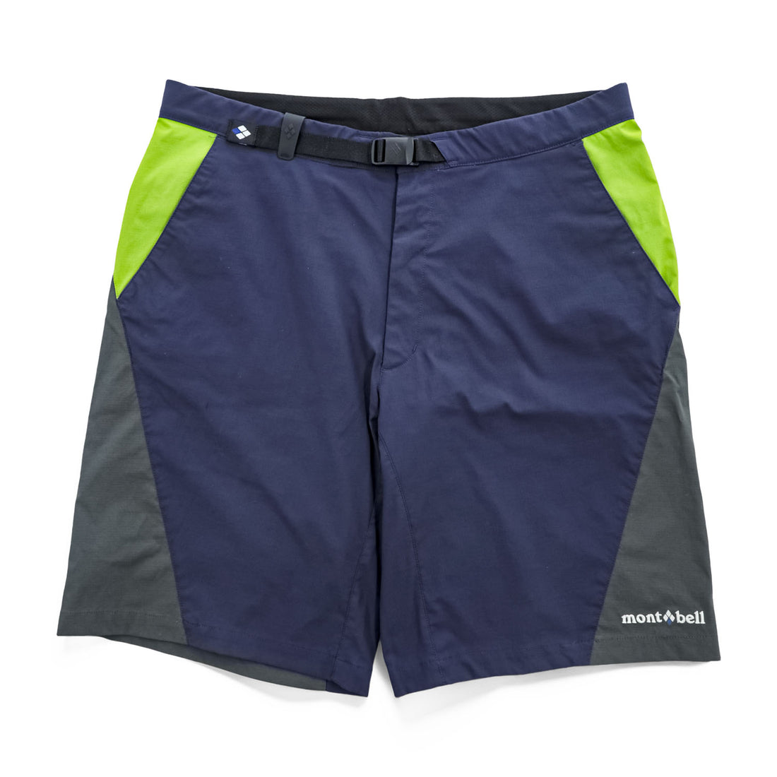 mont-bell キャニオンショーツ ナイロン ショートパンツ ハーフパンツ L ネイビー ストレッチ リップストップ ベルト付 1105529