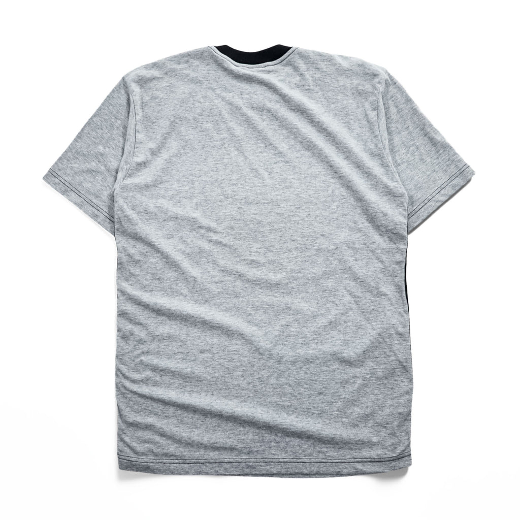adidas 90年代 銀タグ ヴィンテージ リンガーTシャツ L グレー トレフォイルロゴ プリント サイドライン