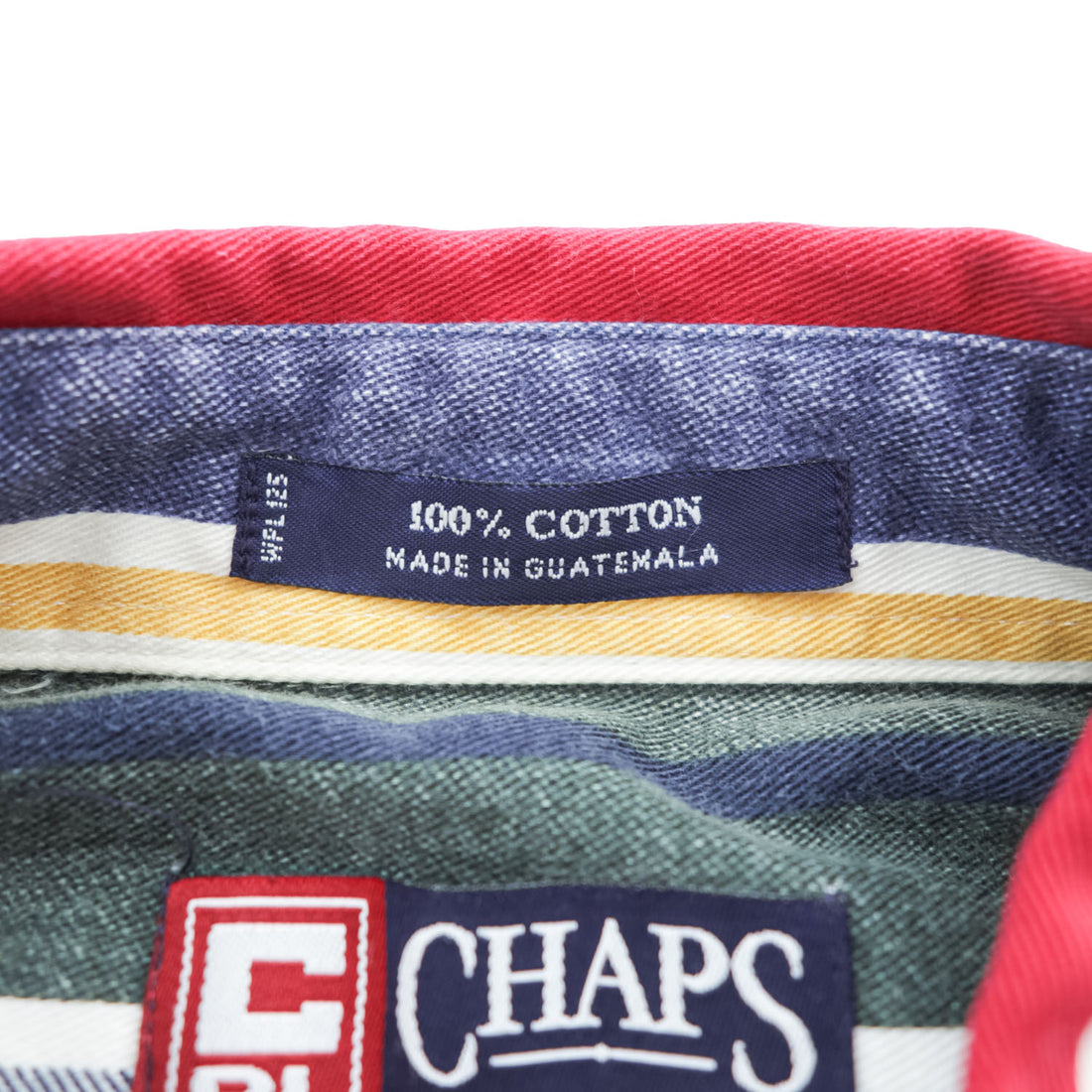 CHAPS Ralph Lauren 90年代 ヴィンテージ マルチカラー ストライプ 半袖シャツ L ボタンダウン ポケット