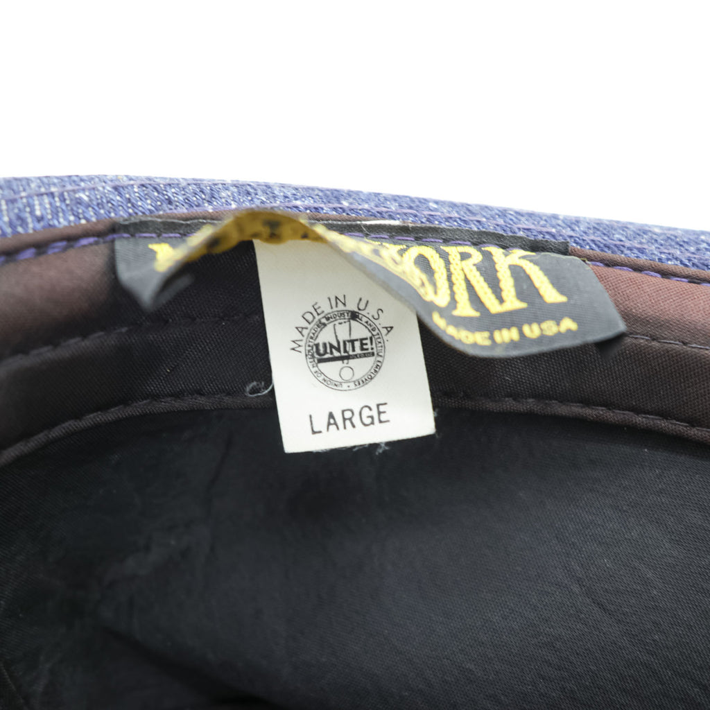 NEW YORK HAT CO. 米国製 デニム ポークパイハット インディゴ ブルー 中折れ リボン USA製