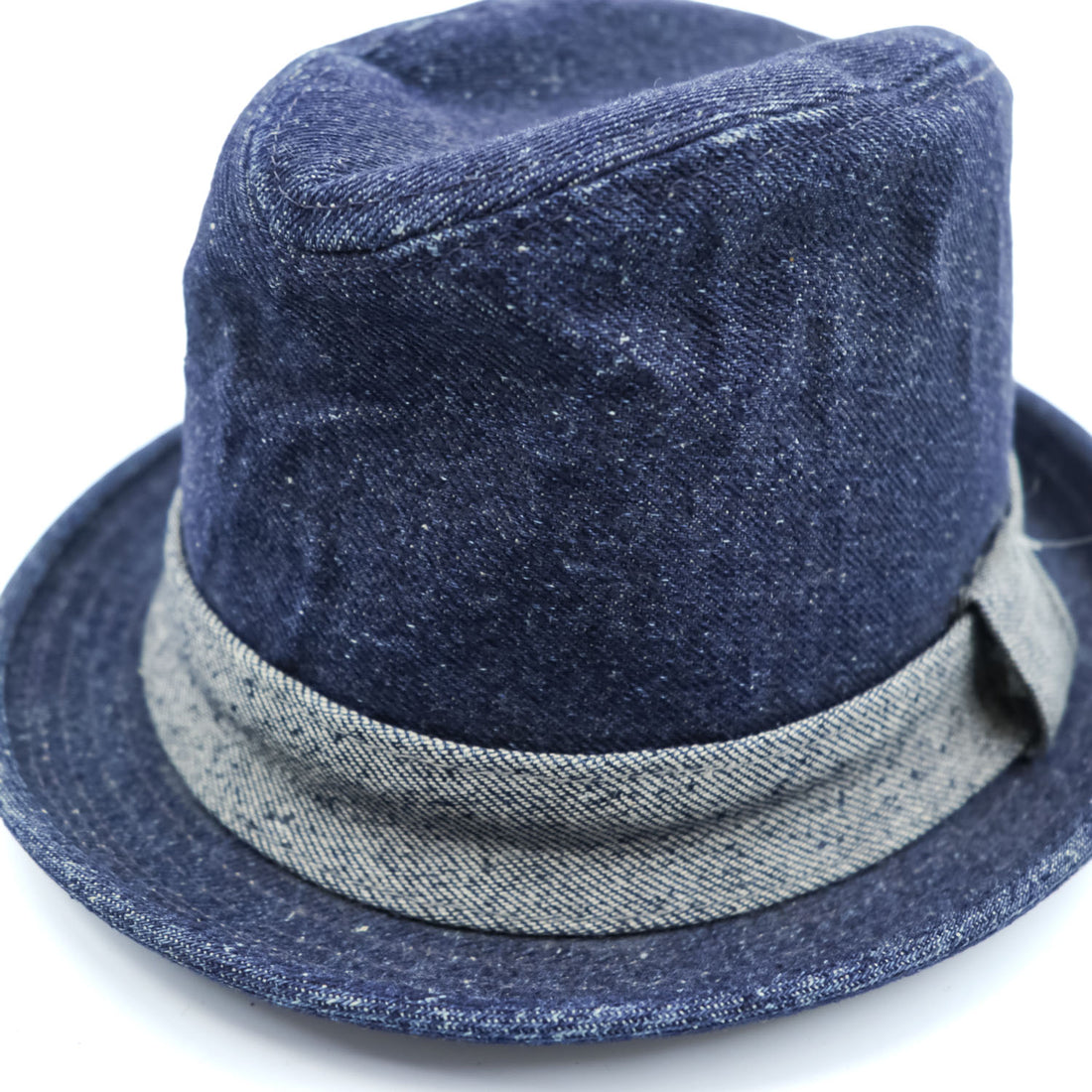 NEW YORK HAT CO. 米国製 デニム ポークパイハット インディゴ ブルー 中折れ リボン USA製