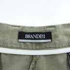 BRANDINI リネンショーツ ショートパンツ ハーフパンツ L ベージュ タック プリーツ 麻100%