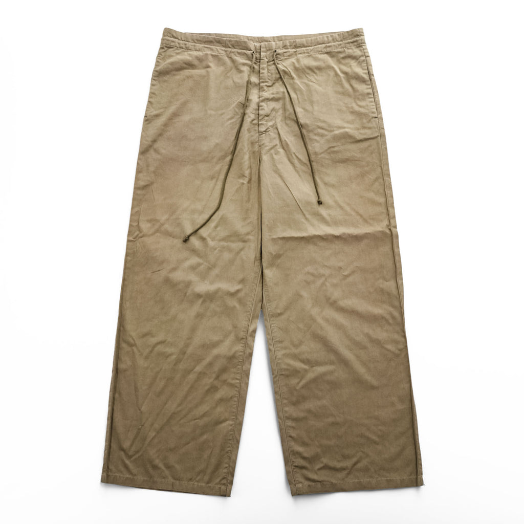 AURALEE 日本製 ワイドパンツ WASHED FINX TWILL EASY WIDE PANTS イージースラックス M ベージュ A9SP03TN