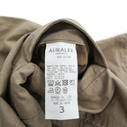 AURALEE 日本製 ワイドパンツ WASHED FINX TWILL EASY WIDE PANTS イージースラックス M ベージュ A9SP03TN
