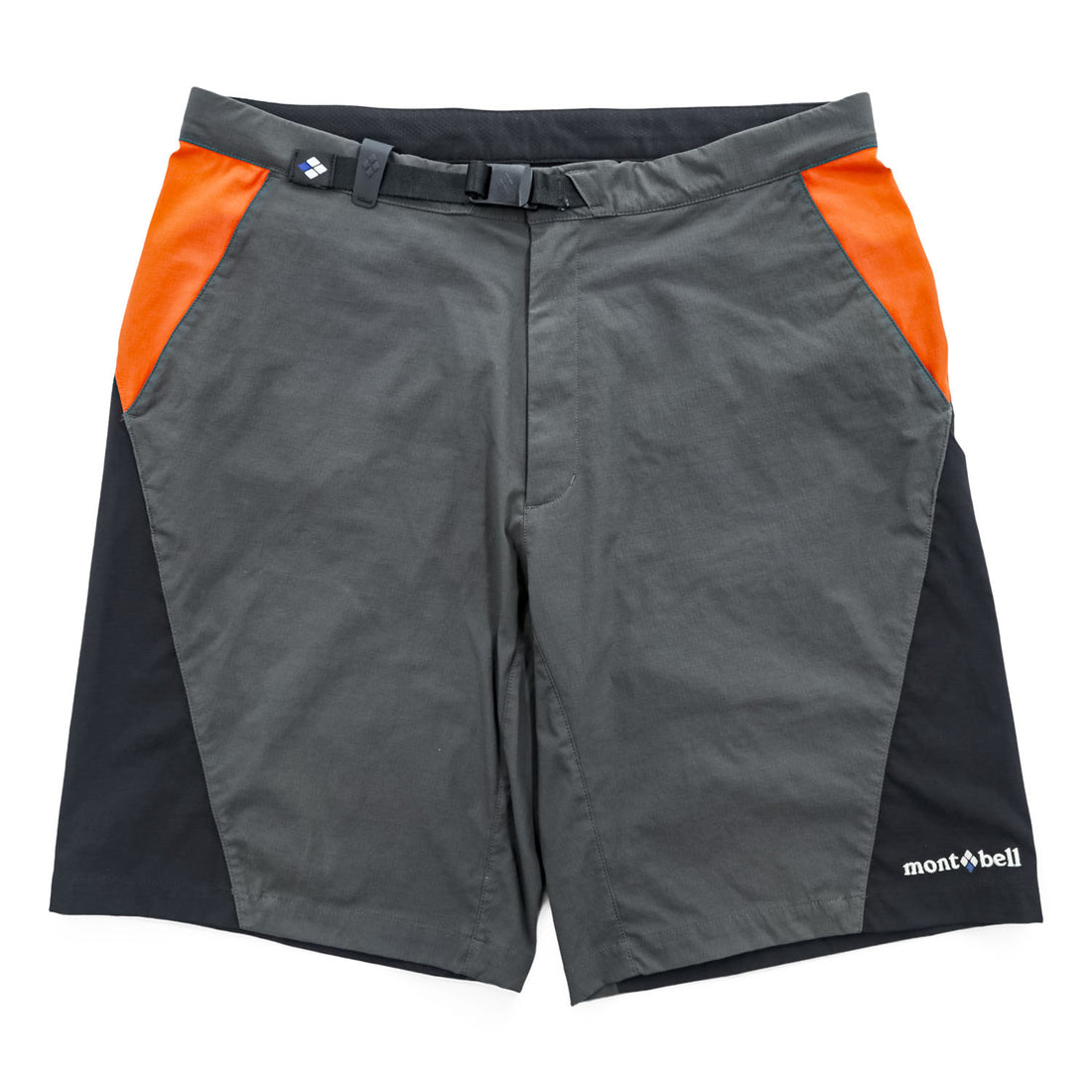 mont-bell キャニオンショーツ ナイロン ショートパンツ ハーフパンツ L グレー ストレッチ リップストップ ベルト付 1105529