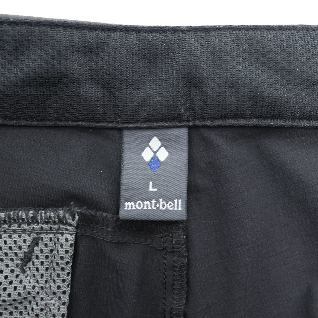 mont-bell キャニオンショーツ ナイロン ショートパンツ ハーフパンツ L グレー ストレッチ リップストップ ベルト付 1105529
