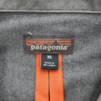 Patagonia ショップシャツ 半袖 ワークシャツ S グレー ヘンプ オーガニックコットン 比翼 オープンカラー 開襟 53295