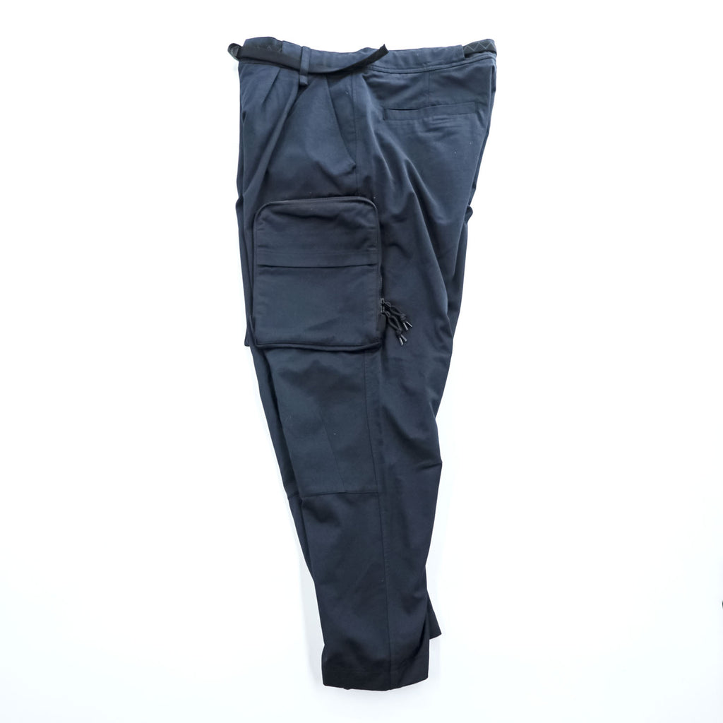 NIKE ACG ウーブンカーゴパンツ WOVEN CARGO PANTS M ネイビー ブラック ストレッチ ワイド マルチポケット ベルト付 CD7646-010