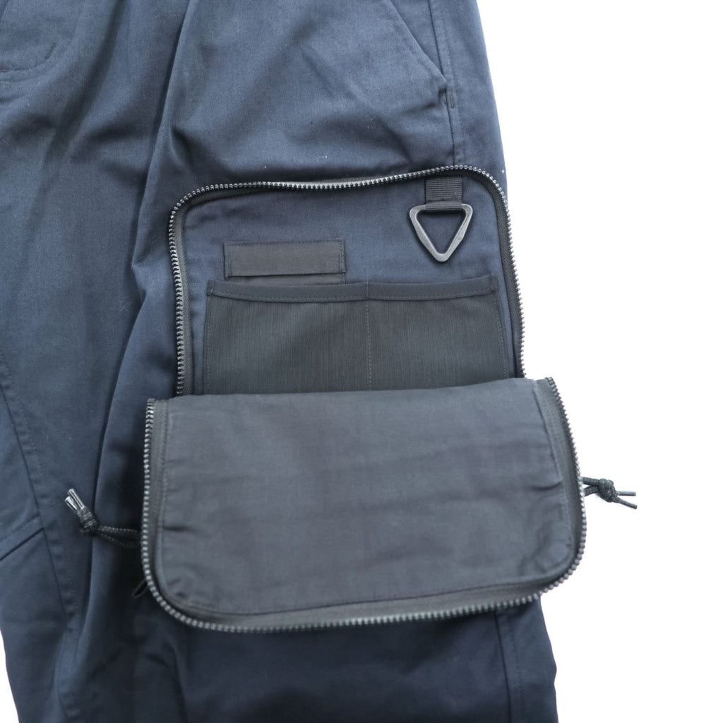 NIKE ACG ウーブンカーゴパンツ WOVEN CARGO PANTS M ネイビー ブラック ストレッチ ワイド マルチポケット ベルト付 CD7646-010
