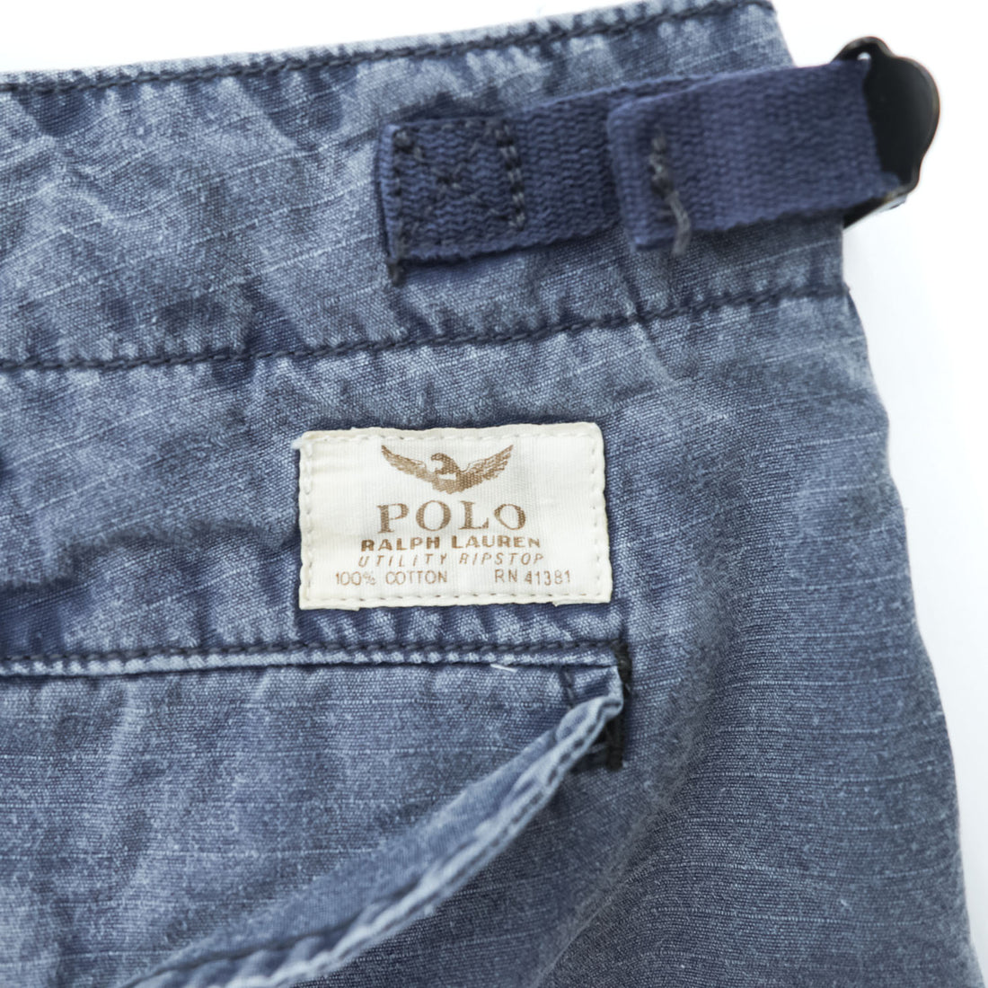 Polo Ralph Lauren リップストップ カーゴショーツ ショートパンツ XXL ブルー ヴィンテージ加工 UTILITY RIPSTOP ビッグサイズ