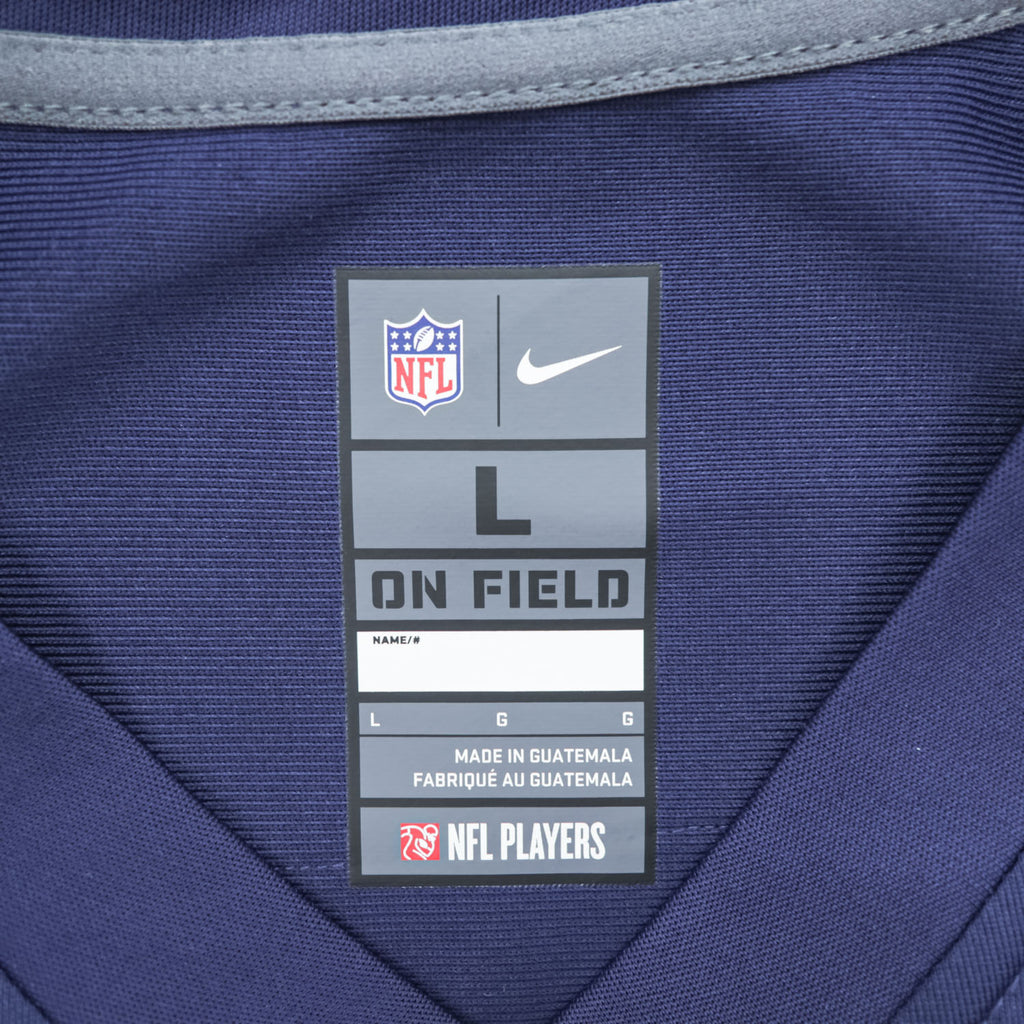 NIKE ゲームシャツ Tシャツ L ネイビー 両面プリント NFL ON FIELD PATRIOTS ナンバリング ユニフォーム