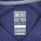 NIKE ゲームシャツ Tシャツ L ネイビー 両面プリント NFL ON FIELD PATRIOTS ナンバリング ユニフォーム