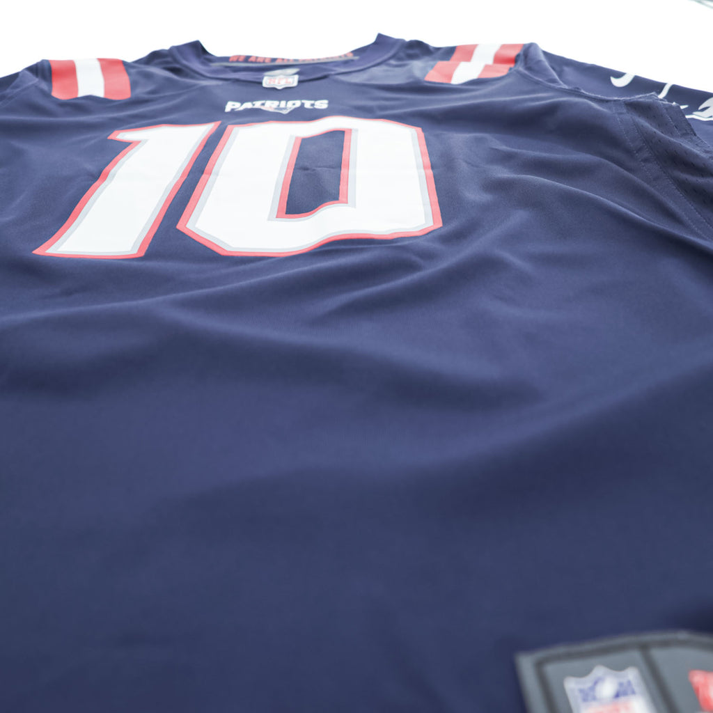 NIKE ゲームシャツ Tシャツ L ネイビー 両面プリント NFL ON FIELD PATRIOTS ナンバリング ユニフォーム