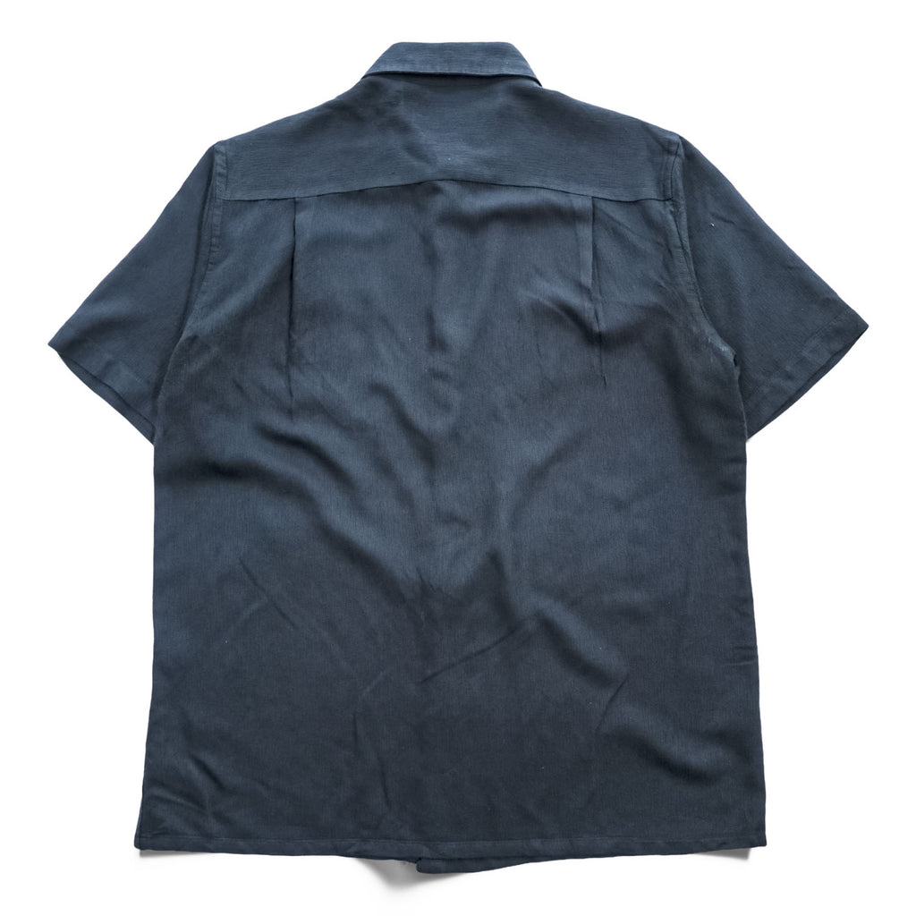 90年代 ヴィンテージ レーヨン 半袖シャツ MODA CAMPIA MODA M ブラック EASY CARE