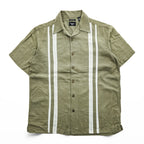 haggar 90年代 ヴィンテージ リネン オープンカラー 半袖シャツ M カーキ グリーン WASHABLE LINEN 開襟 レーヨン 麻
