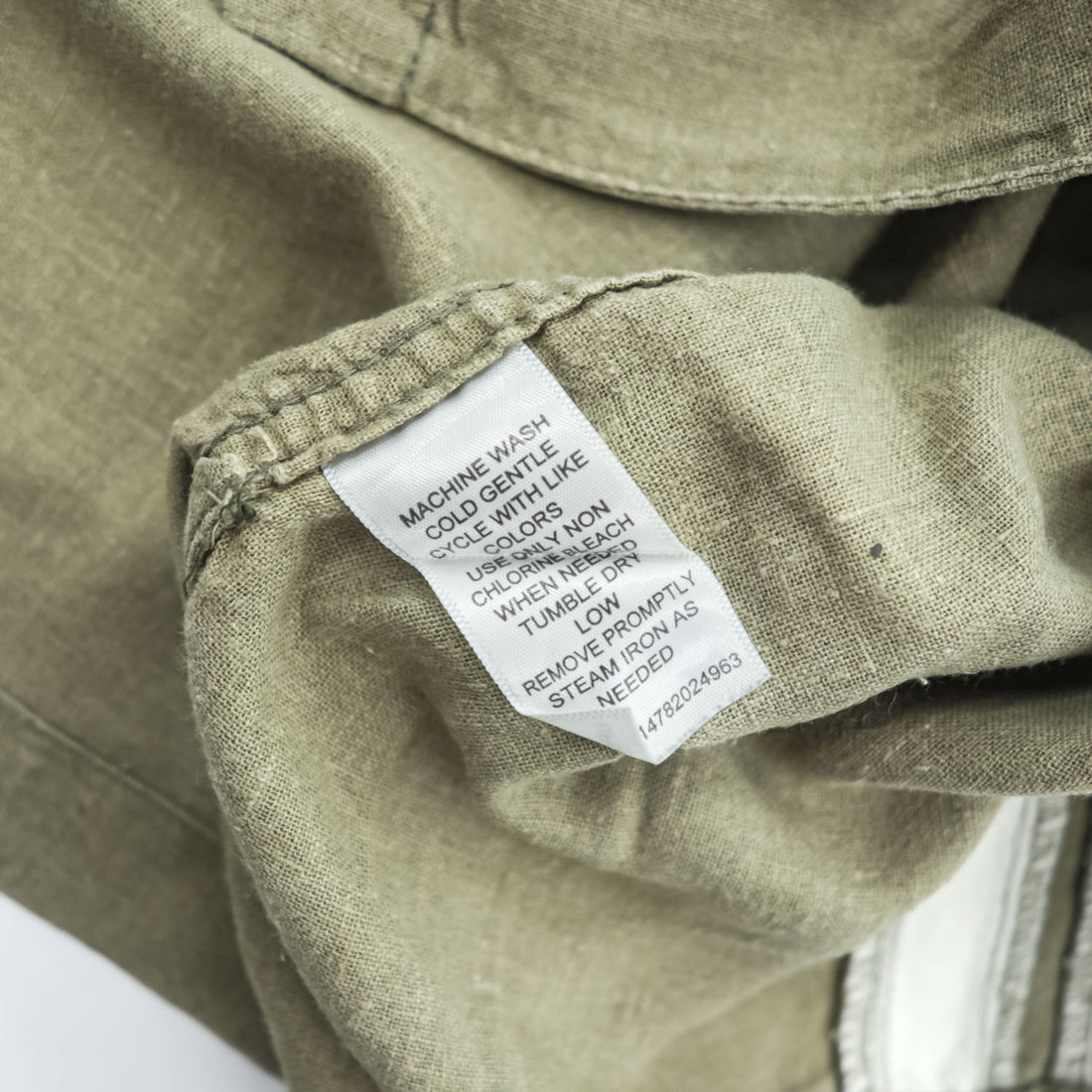 haggar 90年代 ヴィンテージ リネン オープンカラー 半袖シャツ M カーキ グリーン WASHABLE LINEN 開襟 レーヨン 麻