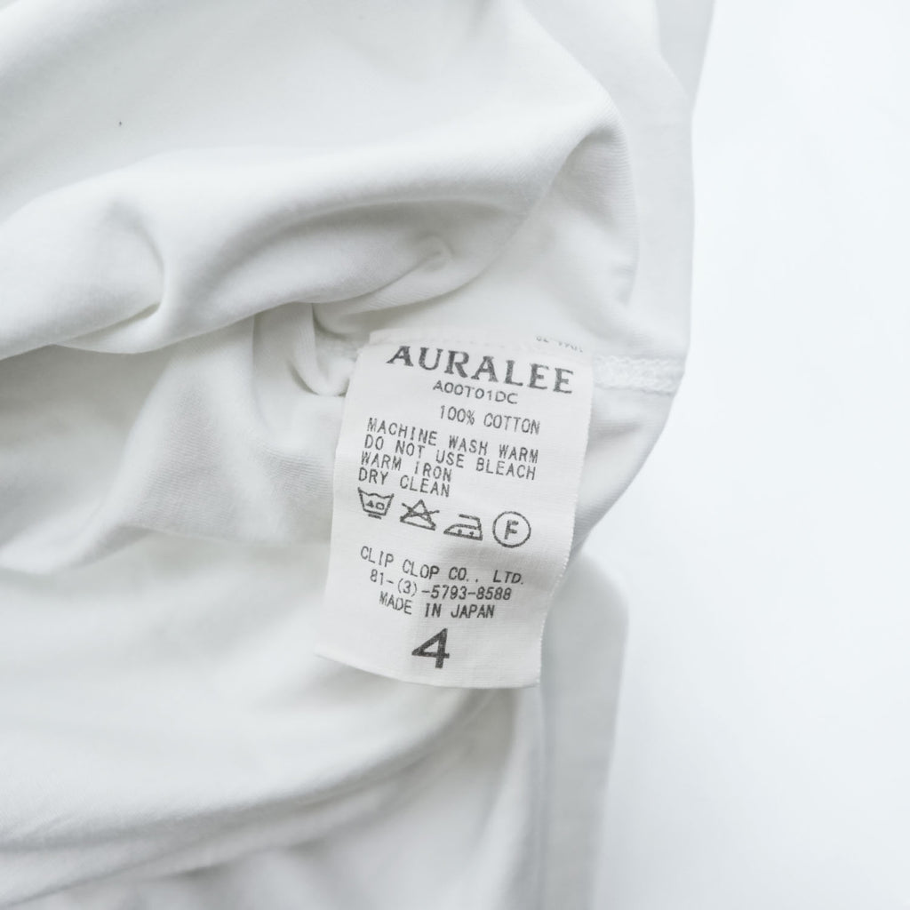 AURALEE 日本製 Tシャツ L ホワイト HIGH GAUGE DOUBLE CLOTH TEE A00T01DC