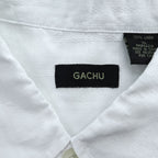 GACHU 100% Linen Short Sleeve Button Up Shirt White Chest Pocket Men’s XL