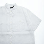 GACHU 100% Linen Short Sleeve Button Up Shirt White Chest Pocket Men’s XL