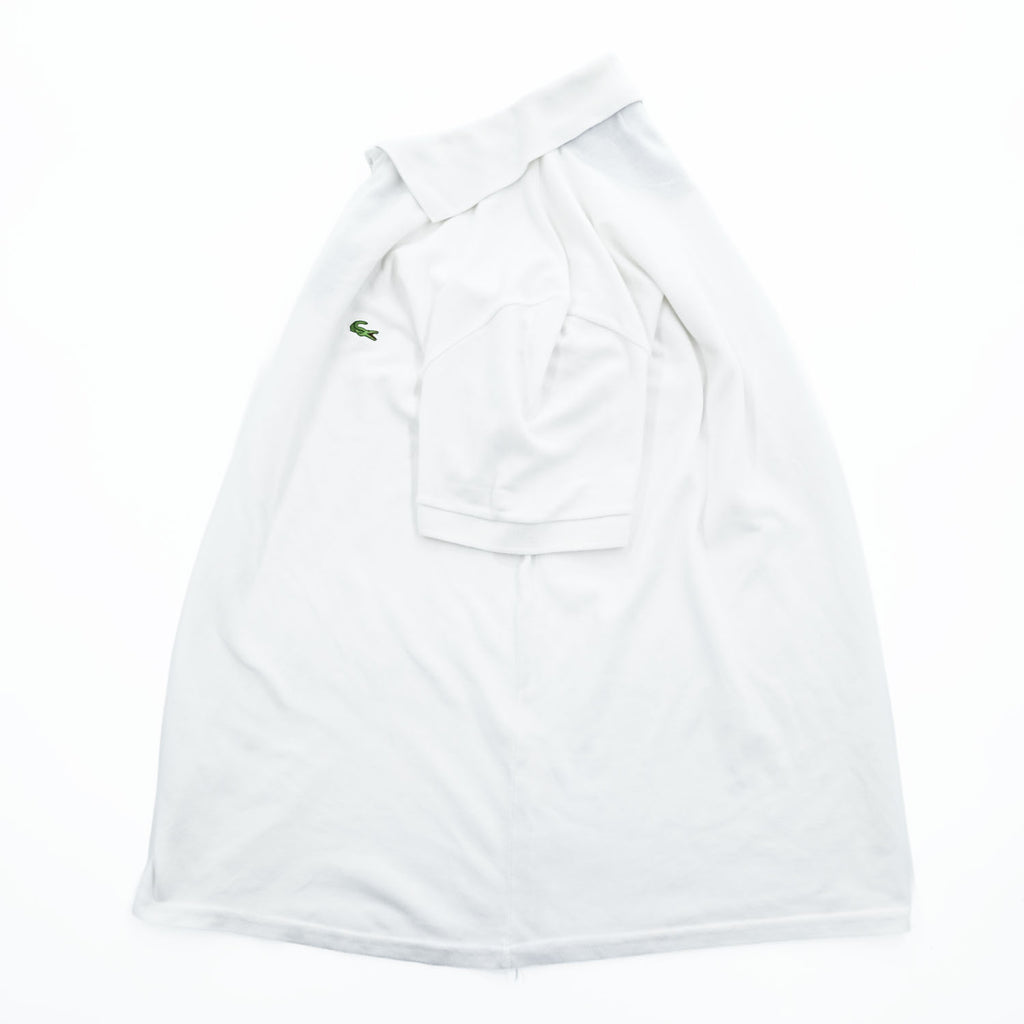 Vintage Lacoste Made in France White Purple Contrast Pique Polo Shirt Crocodile Logo French Lacoste