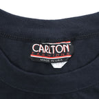 Vintage 80s 90s Carlton Fashions Short Sleeve Sweatshirt Black Made in USA 50/50 Cotton Poly XL