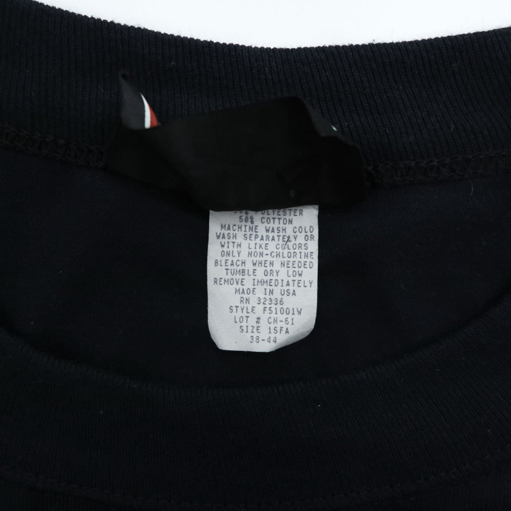 Vintage 80s 90s Carlton Fashions Short Sleeve Sweatshirt Black Made in USA 50/50 Cotton Poly XL
