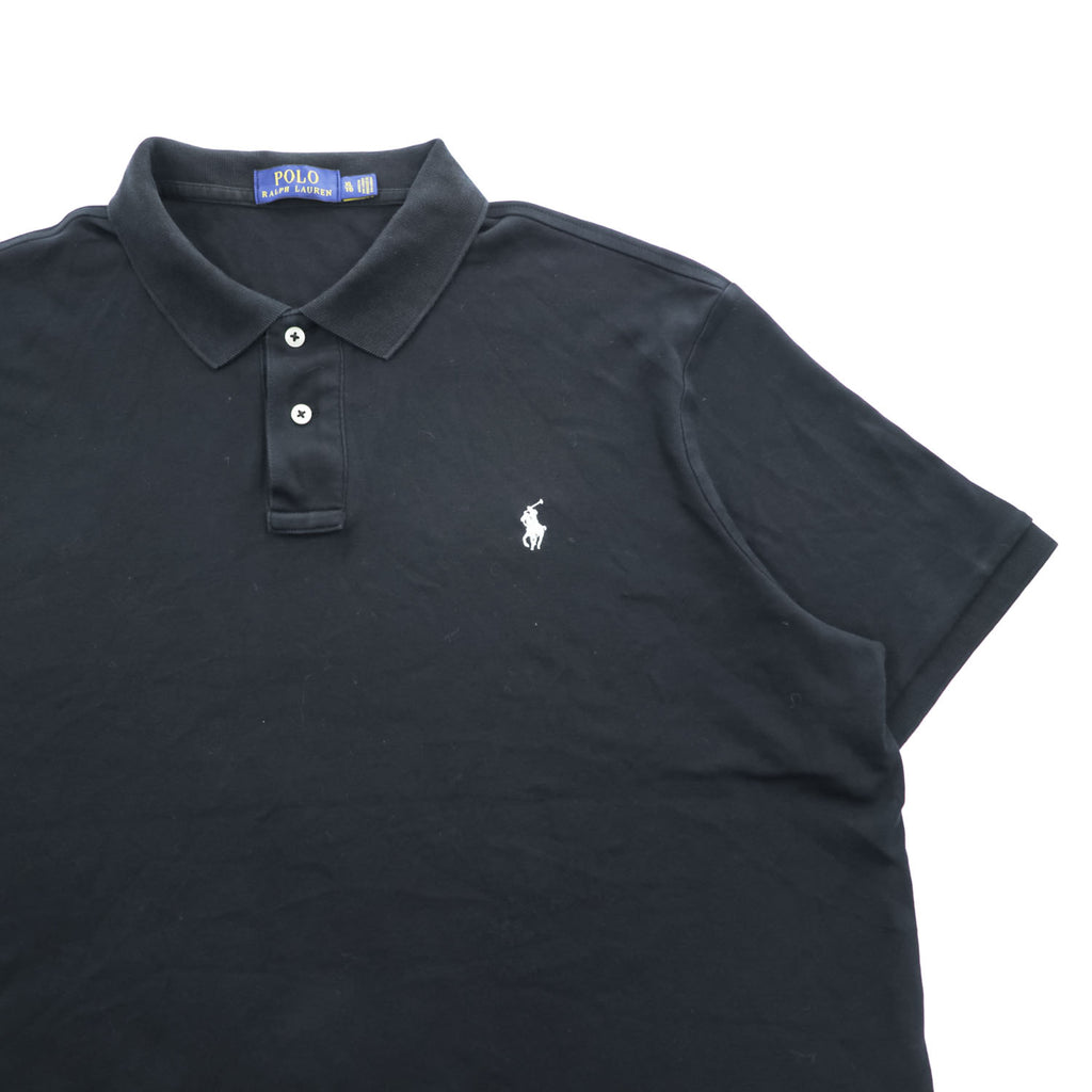 Polo Ralph Lauren Short Sleeve Polo Shirt, XL, Black, with Small Pony Logo Embroidery