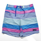 Patagonia Wavefarer Boardshorts 19in 86622 SP20 Fitz Stripe Joya Blue Recycled Nylon Surf Shorts