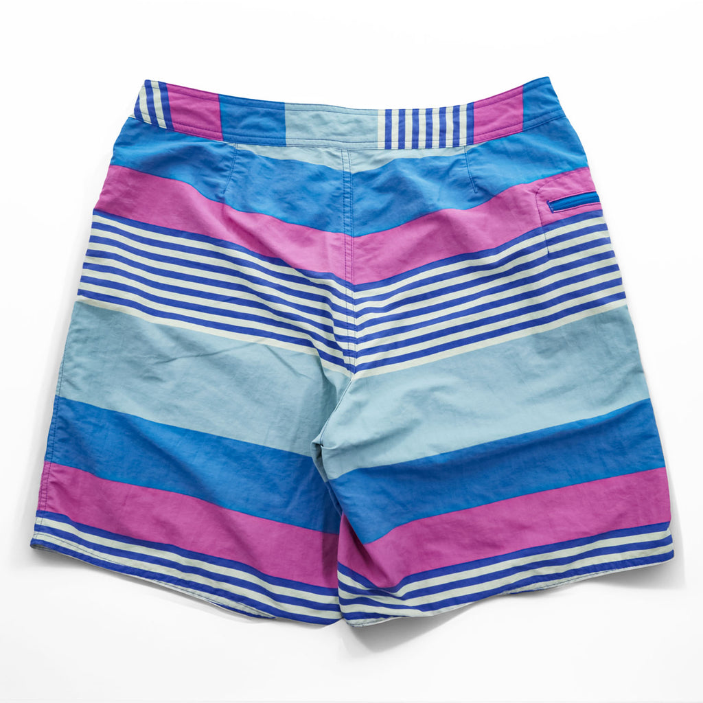 Patagonia Wavefarer Boardshorts 19in 86622 SP20 Fitz Stripe Joya Blue Recycled Nylon Surf Shorts