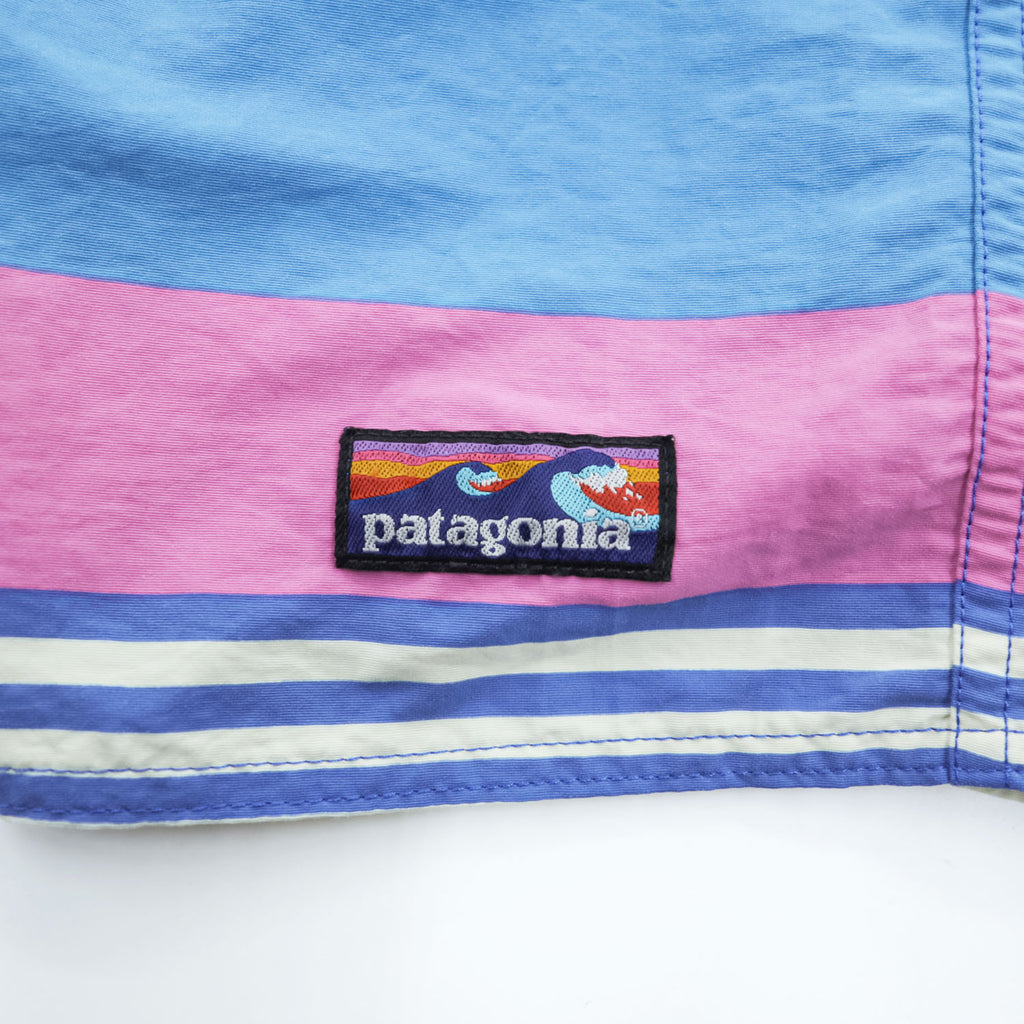 Patagonia Wavefarer Boardshorts 19in 86622 SP20 Fitz Stripe Joya Blue Recycled Nylon Surf Shorts