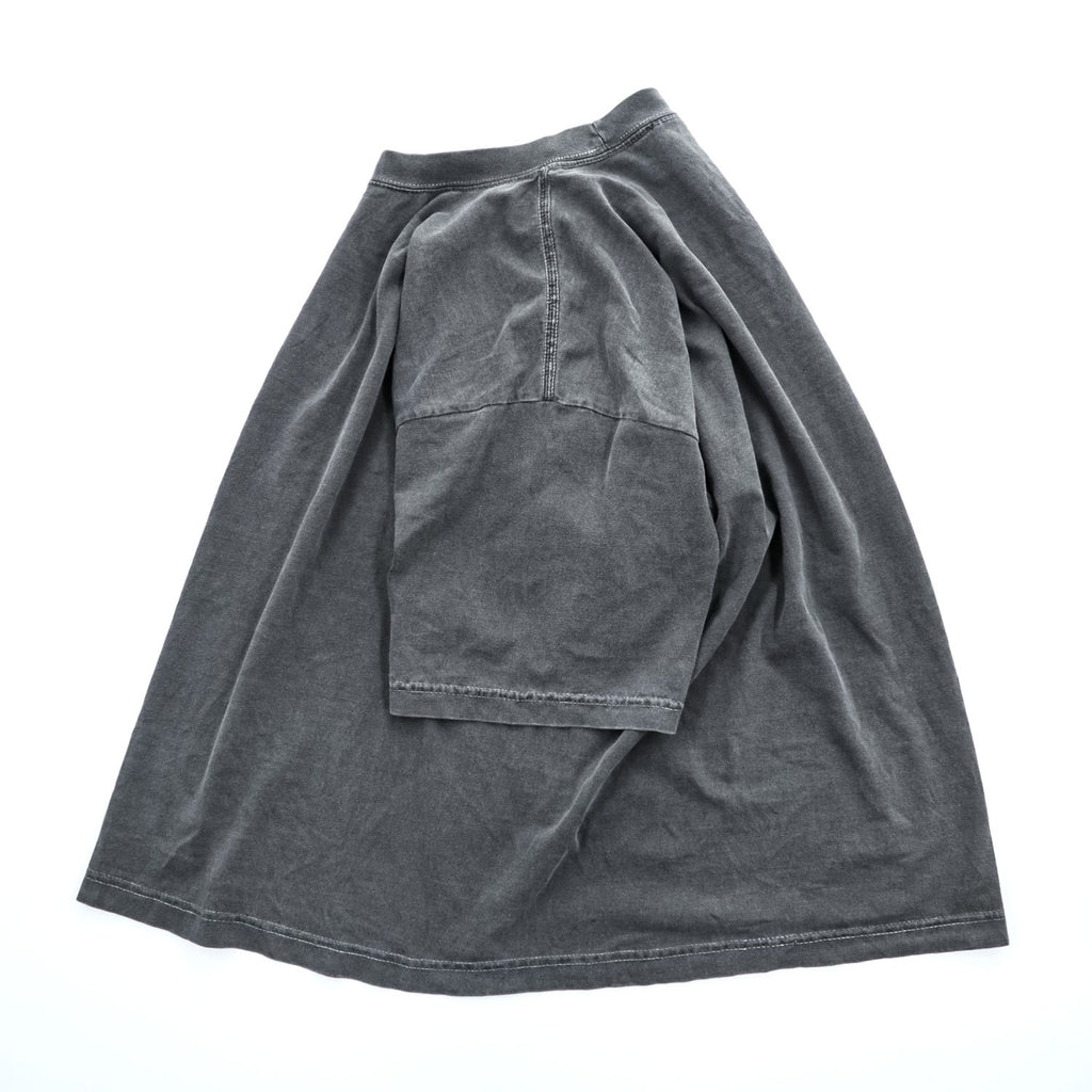 SHAKA Drop Shoulder Garment Dye T-Shirt M, Gray, Vintage Finish, Super Max Heavy Fade