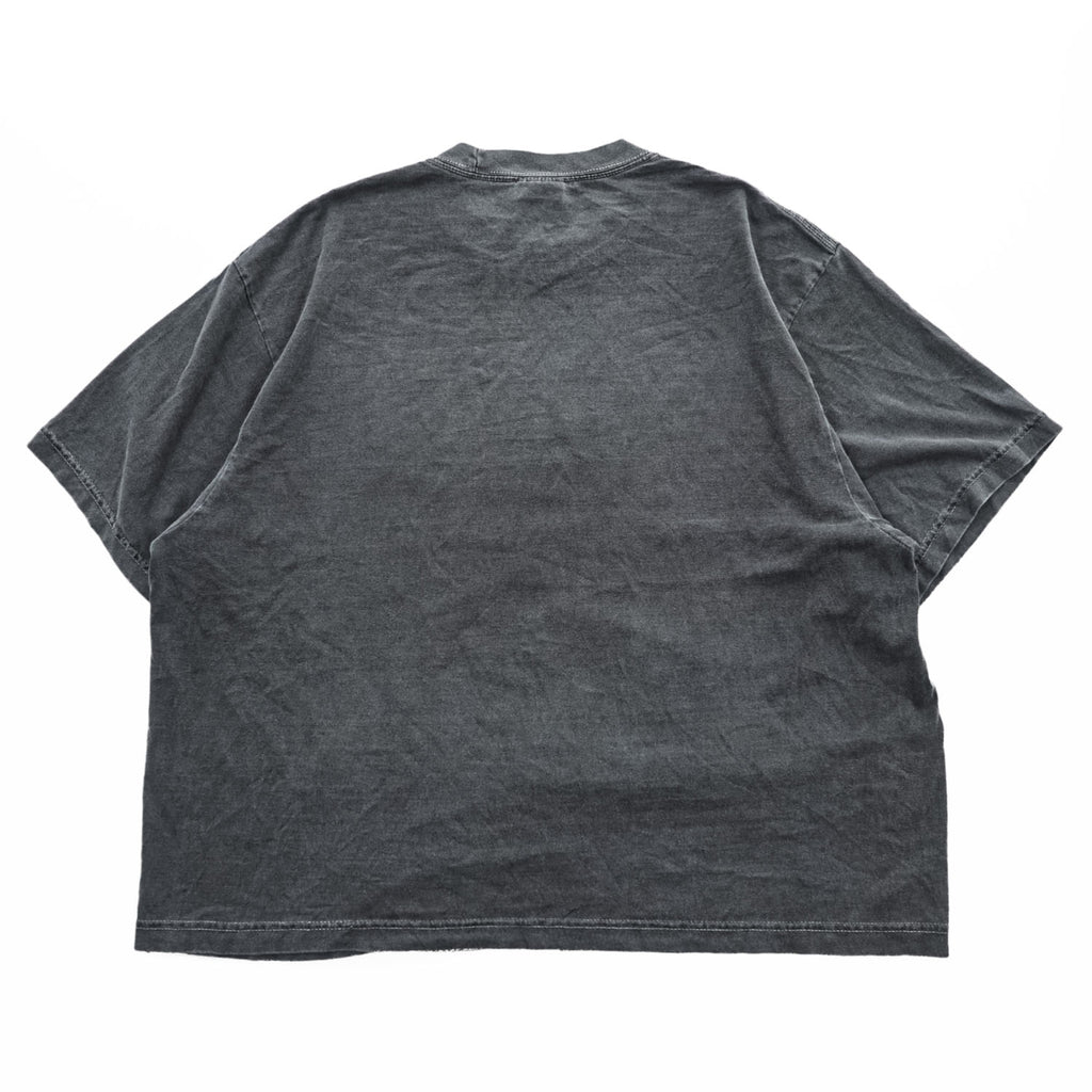SHAKA Drop Shoulder Garment Dye T-Shirt M, Gray, Vintage Finish, Super Max Heavy Fade