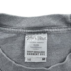 SHAKA Drop Shoulder Garment Dye T-Shirt M, Gray, Vintage Finish, Super Max Heavy Fade