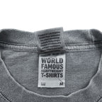 SHAKA Drop Shoulder Garment Dye T-Shirt M, Gray, Vintage Finish, Super Max Heavy Fade