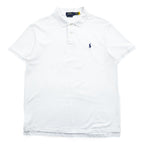 Polo Ralph Lauren Polo Shirt, Size L, White, Small Pony Logo Embroidery, Custom Slim Fit, Piqué Knit