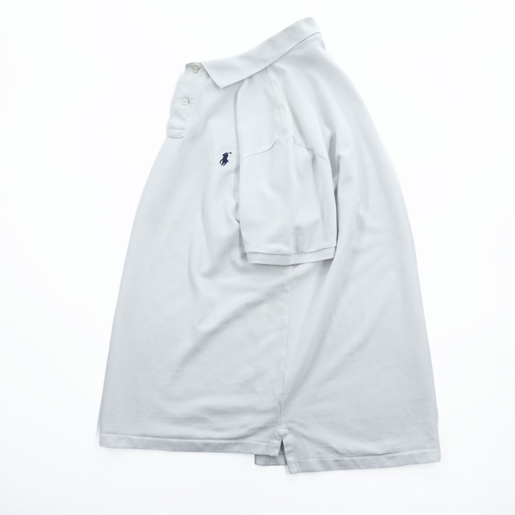 Polo Ralph Lauren Polo Shirt, Size L, White, Small Pony Logo Embroidery, Custom Slim Fit, Piqué Knit