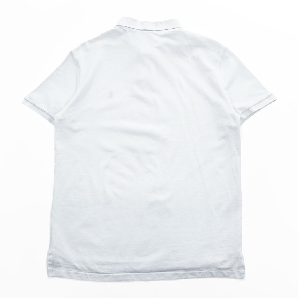 Polo Ralph Lauren Polo Shirt, Size L, White, Small Pony Logo Embroidery, Custom Slim Fit, Piqué Knit