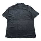Tommy Bahama 100% Silk Black Tonal Floral Jacquard Short Sleeve Button Up Camp Shirt XL