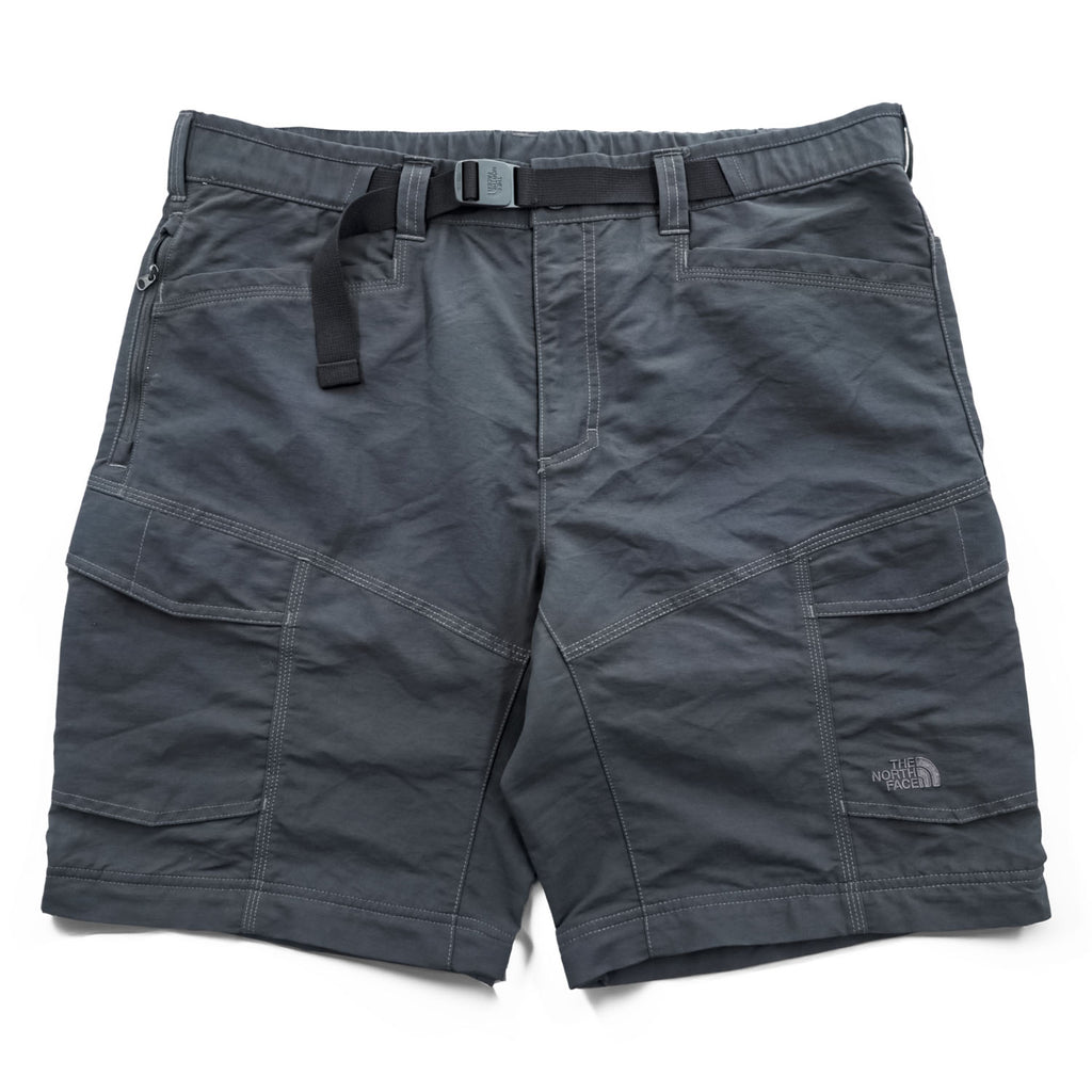 The North Face Paramount Convertible Hiking Cargo Pants Charcoal Gray Zip Off Nylon Belted Men’s L