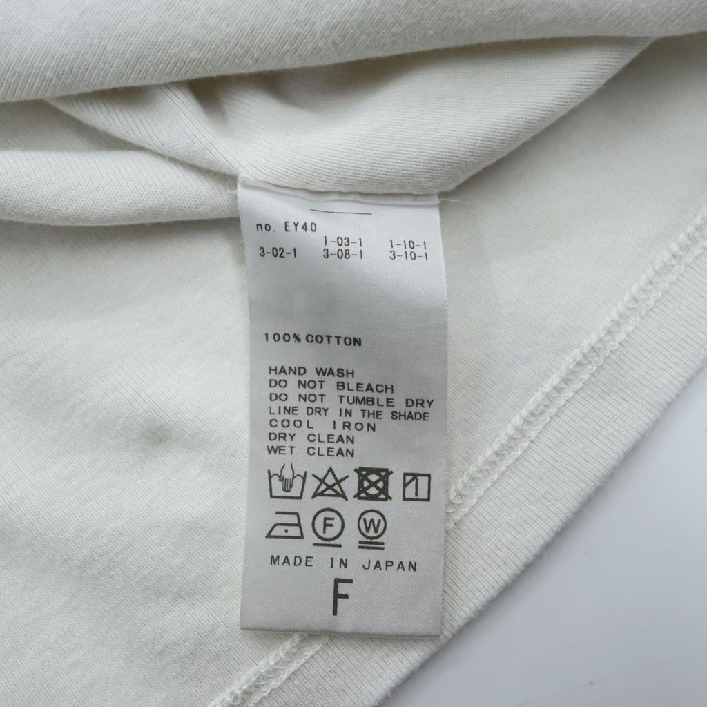 LE (COMOLI / L'ECHOPPE) Japan Made T-Shirt FREE White Ribbed T-Shirt 23-071-053-2000-1-0
