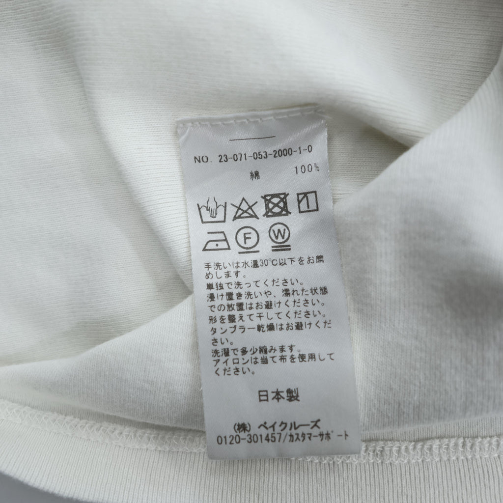 LE (COMOLI / L'ECHOPPE) Japan Made T-Shirt FREE White Ribbed T-Shirt 23-071-053-2000-1-0